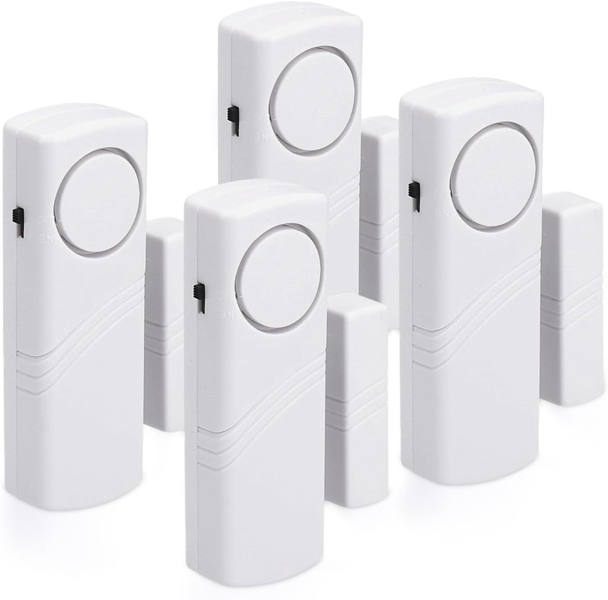 Oneay Deur- en raamalarm - 4-delige draadloze inbraakalarmset - Woningbeveiliging - Magnetisch - 100 decibel