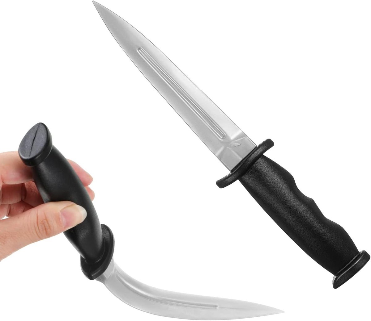 2 Stuks Rubber Training Mes voor Martial Arts - Veilig Oefenmateriaal voor Zelfverdediging en Gevechtstechnieken