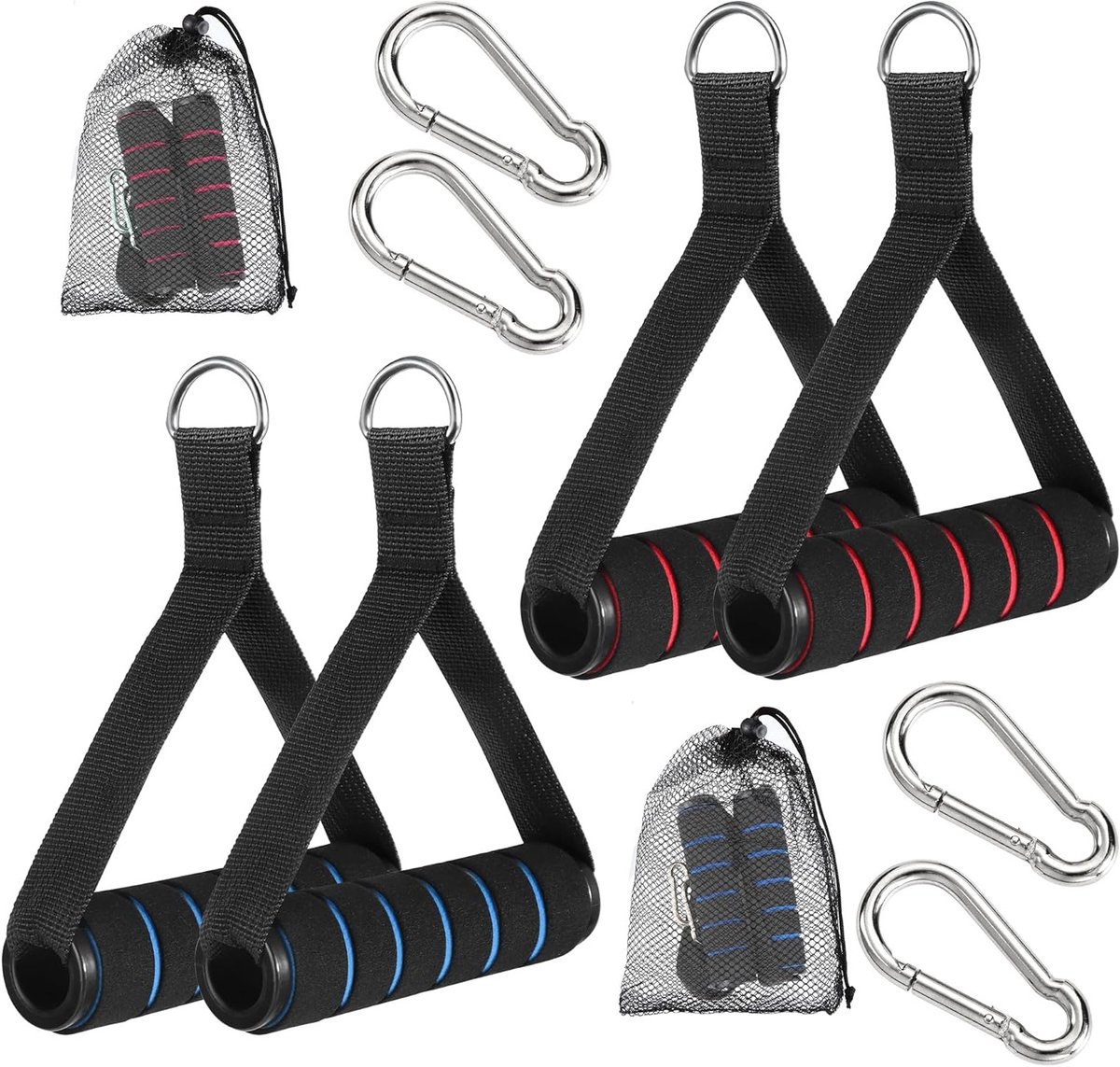 Set van 4 Handgrepen voor Weerstandsbanden - Ideaal voor Krachttraining, Cardio en Fitness Accessoires voor Thuisworkouts