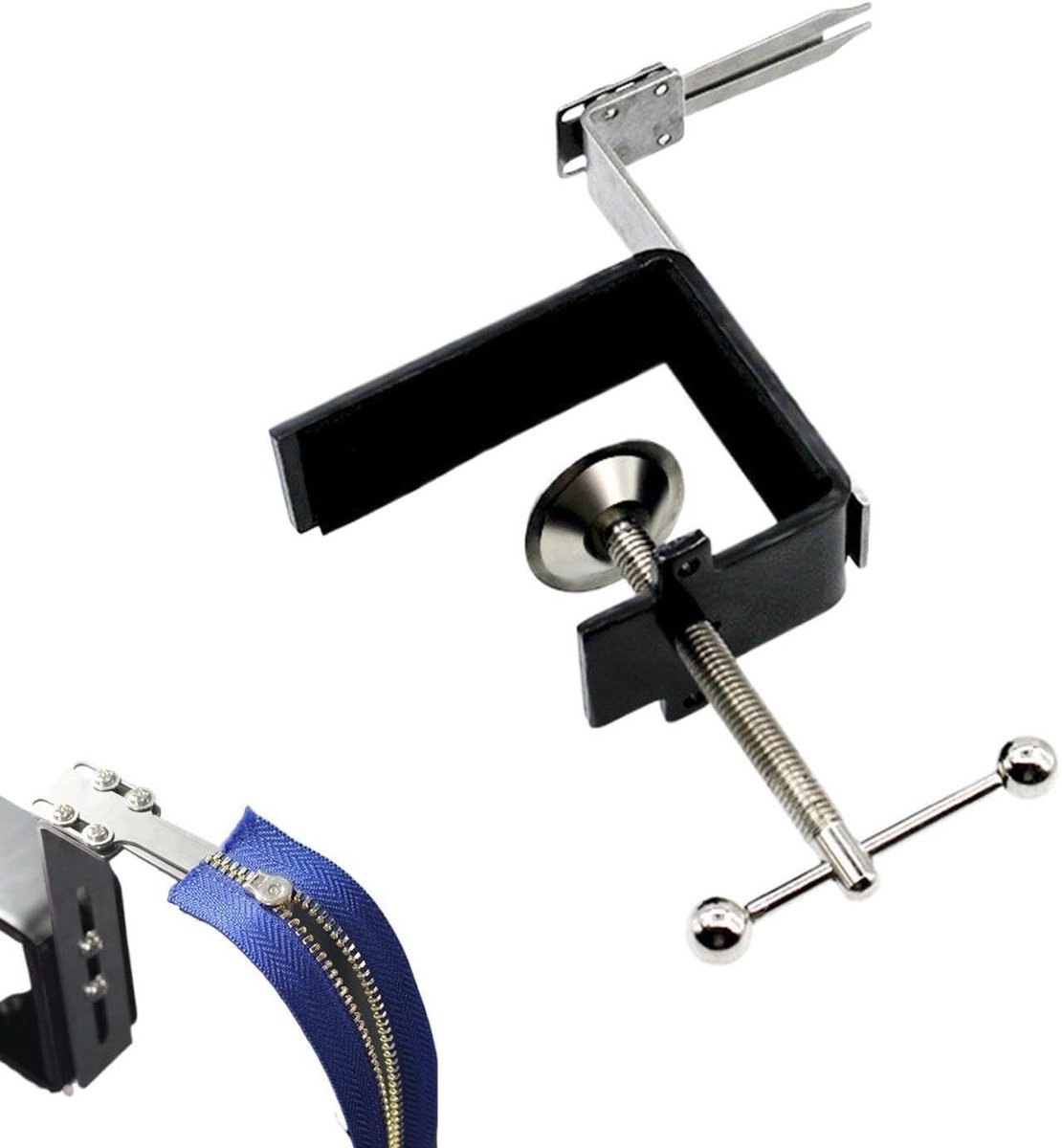 Rits Jig Tool - Rits Installatie - Kleding Reparatie - Flexibele Aanpassing - 18.5 x 13.5 cm - Metaal