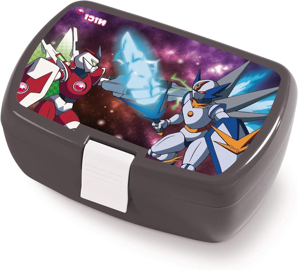 Lunchbox - Broodtrommel - Snacks Meenemen - Makkelijk Drukslot - 18x125cm - Grijs