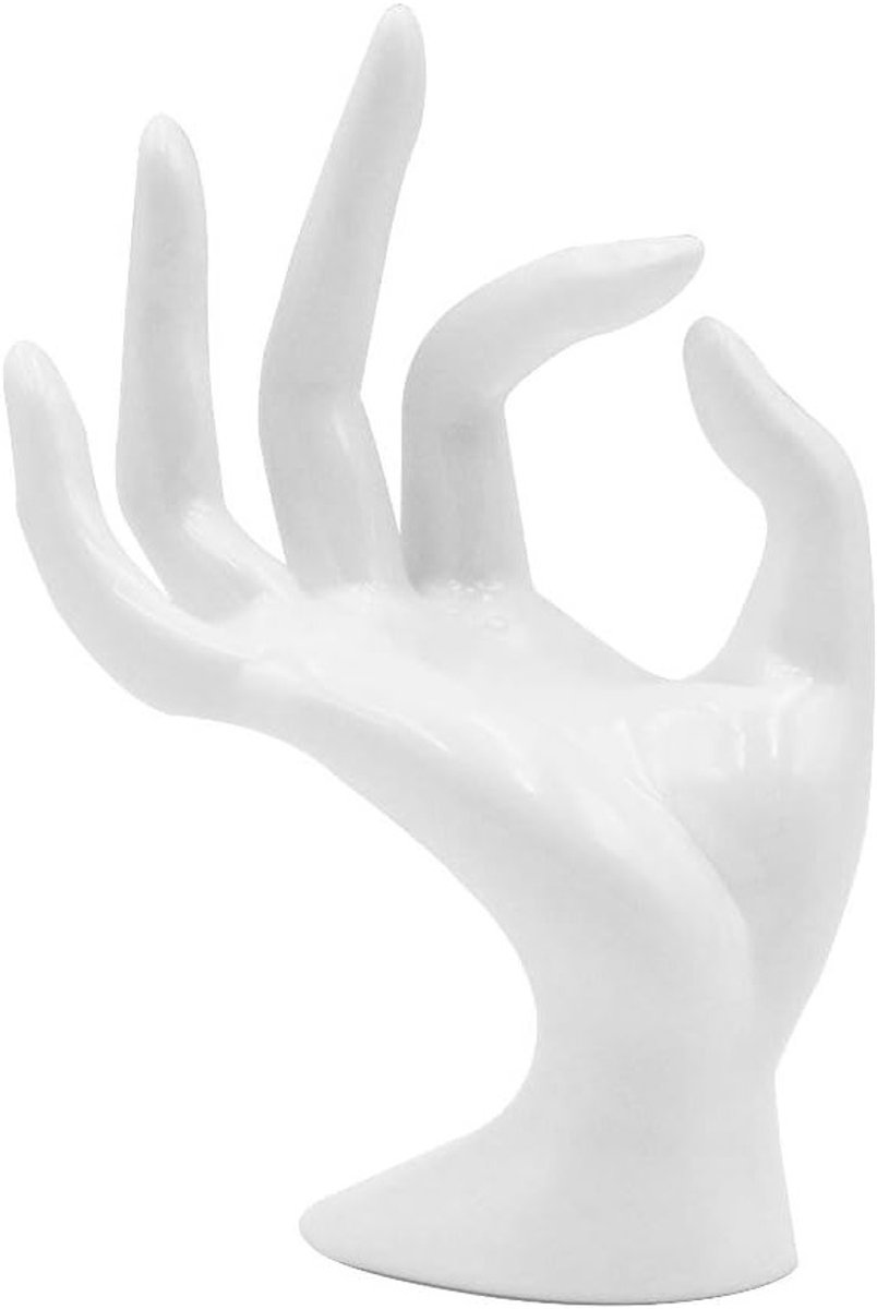 Plastic opbergrek voor handmodellen - Display rek voor accessoires en decoratie (Wit)