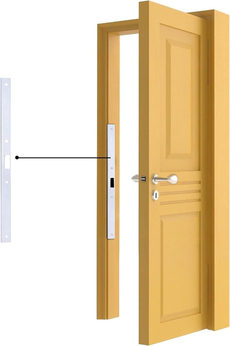 Kozijn Reparatie Set - Deurkozijn Versterking - Interieur Herstellen - Snelle Installatie - 1016 cm - Wit