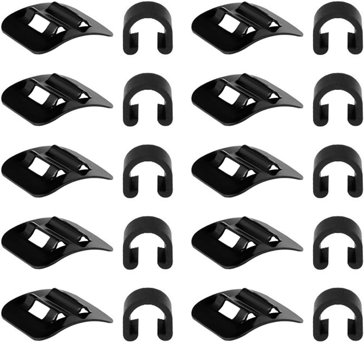 Set van 10 Fietskabelclips voor Mountainbike, Racefiets en Vouwfiets - Kabelgeleiders en Bevestigingsclips voor een Nettere Fietsomgeving