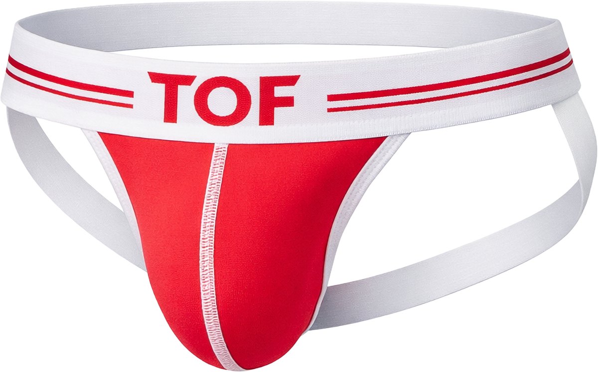TOF Paris French Jock Red - MAAT M - Heren Ondergoed - Jockstrap voor Man - Mannen Jock