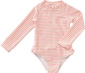 Fresk UV Zwempak 74 - Sneldrogende Zwemkleding voor Kinderen - UPF 50 - Zwemshirt Unisex - Zwempak met Lange Mouwen - Crème - Summer Stripes