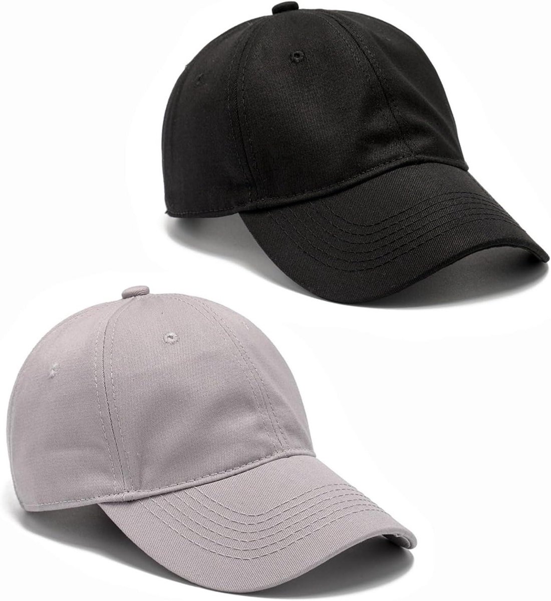 Baseball Cap - Sun Hat - Zomerse Bescherming - Ademend en Zweetproof - 2 Stuks - Wit