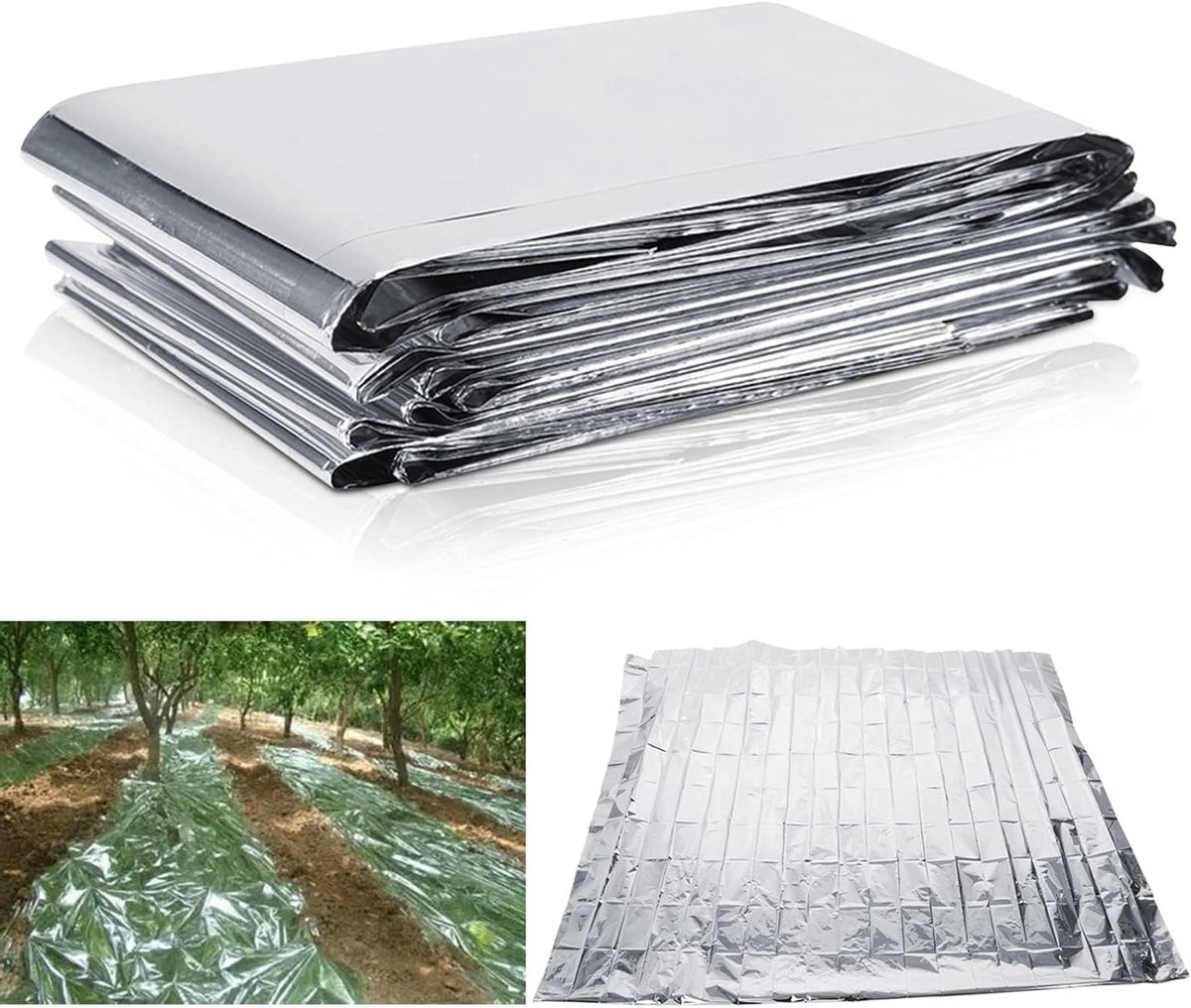 Reflecterende Folie voor Planten - Tuinaccessoires voor Groei in Kweektent en Serre - 210 x 155 cm Groei Versterkende Folie