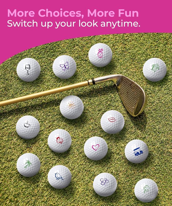 Golfbal Stempel - Golf Marker - Golfbal Markeren - Zelfinktend Sneldrogend - 1.9 x 1.3 cm afdruk - Groen — afbeelding 2