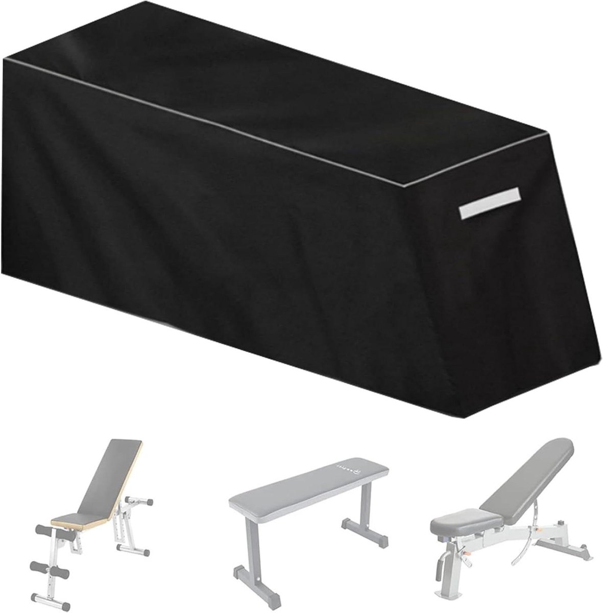 Krachtbank Hoes - Beschermhoes Bank - Fitness Apparatuur Beschermen - Waterdicht Materiaal - 152 x 46 x 54 cm - Zwart