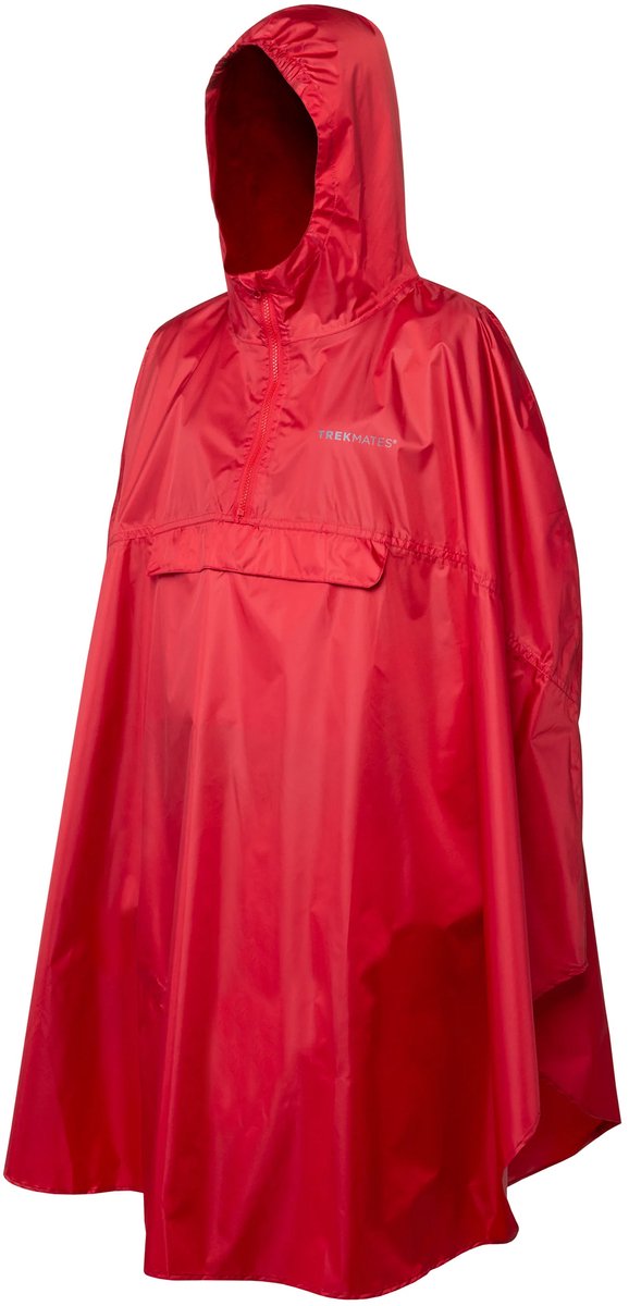 Trekmates - Heren Dames Rove Waterdichte Wandelen Poncho - Chilipeper - Maat One size