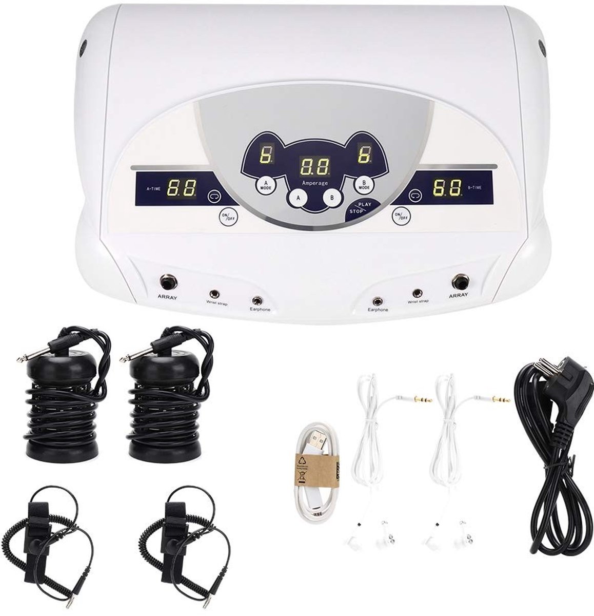 Dailygoods- Voetbad Dubbele Ionische Detox - Huishoudelijke Spa - Afspeelfunctie met Muziek - Bevordering Doorbloeding - Ontgifting - Vermoeidheid Verlichten - Voetenbad