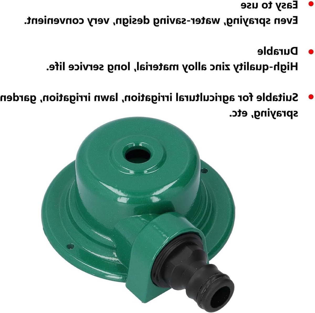 Allecto- Tuinsproeier - Gazons - Waterbesparend - Roterend - Lage Druk - Kleine Oppervlaktes - Geschikt voor Rechthoekige Tuinen - Groene Sproeikop 360 Graden - Gelijkmatig Sproeien - Allecto G1/2 Roterende Sproeier