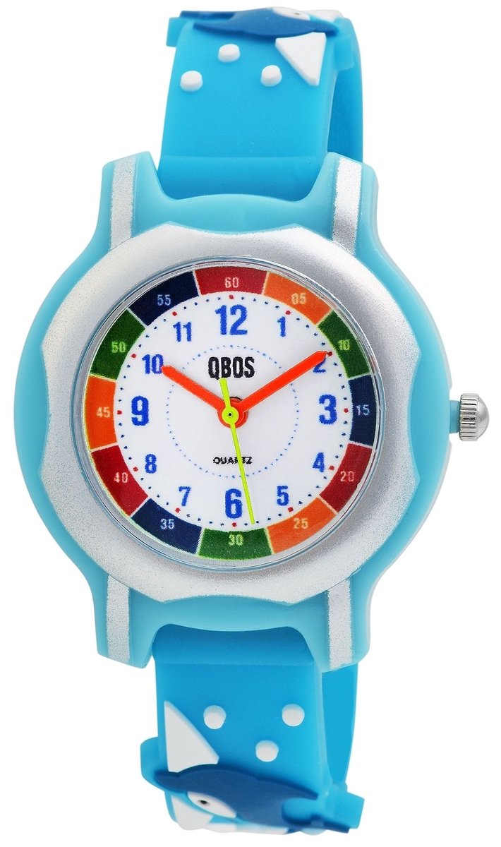 QBOS QBOS kinderhorloge Sam QBOS kinderhorloge met siliconen band