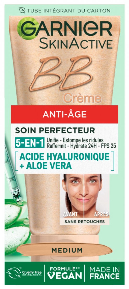 Garnier SkinActive BB Cream Anti-Ageing Perfecting Care 5in1 SPF25 50 ml (Tint : Medium)