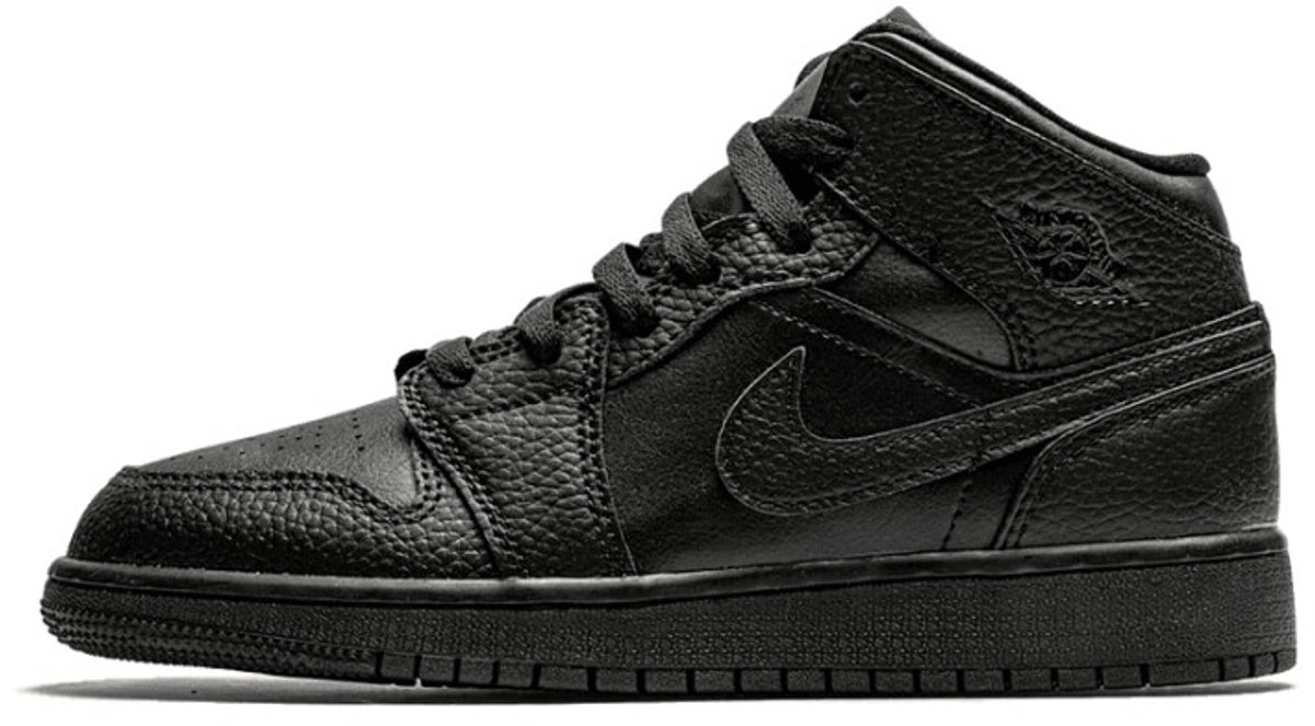 NIKE AIR JORDAN 1 MID GS, Triple Black, EUR 40
