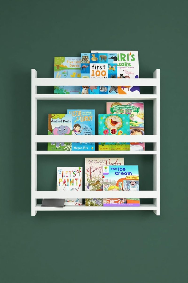 Montessori Boekenkast – Kinderboekenkast - Wit - 74 x 79.5cm