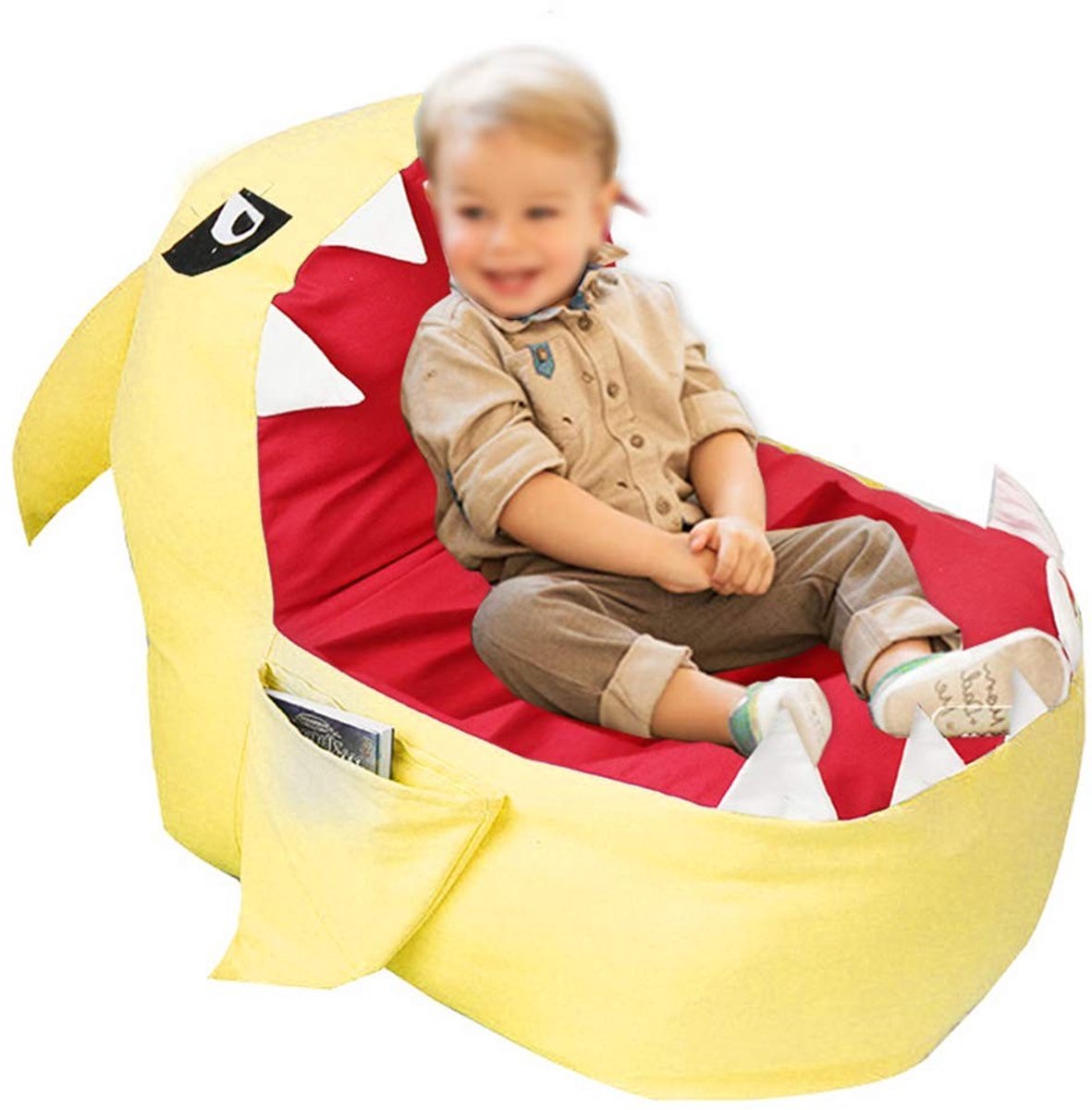 Dailygoods- Opslagstoel Schattige Pluche - Zitzak Volwassenen - Zitzak Kinderen - Multifunctionele Opbergtas - Decoratie Kinderkamer - Afmetingen 80 x 80 x 50 cm