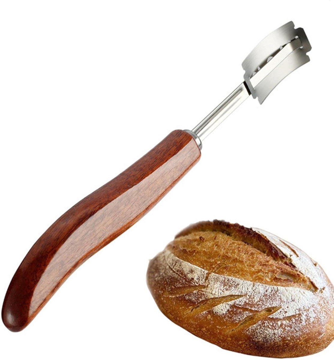 Broodsnijder Tool - Bakaccessoire Deeg - Ambachtelijk Brood Maken - Ergonomisch Houten Handvat - 20.1 Centimeter - Niet gespecificeerd