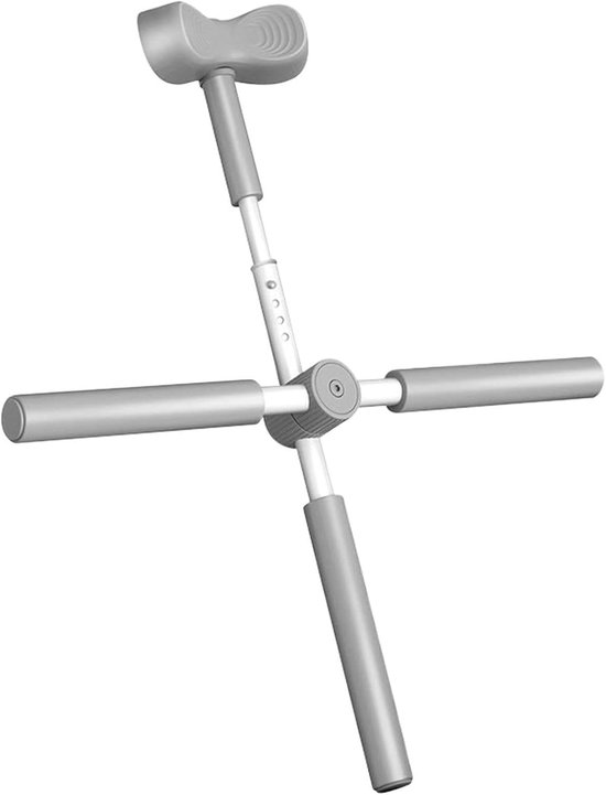 Rugstretcher Yogastick - Houding corrector - Lichaamsuitlijning Verbeteren - Verstelbaar Systeem - 78 cm - Grijs — afbeelding 5