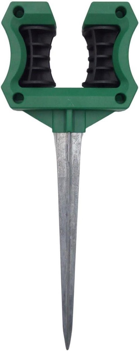 Huis tuin slanggeleider - Slang houder - Tuinslang geleiden - Met grondpin - 26.7 x 10 cm - Groen