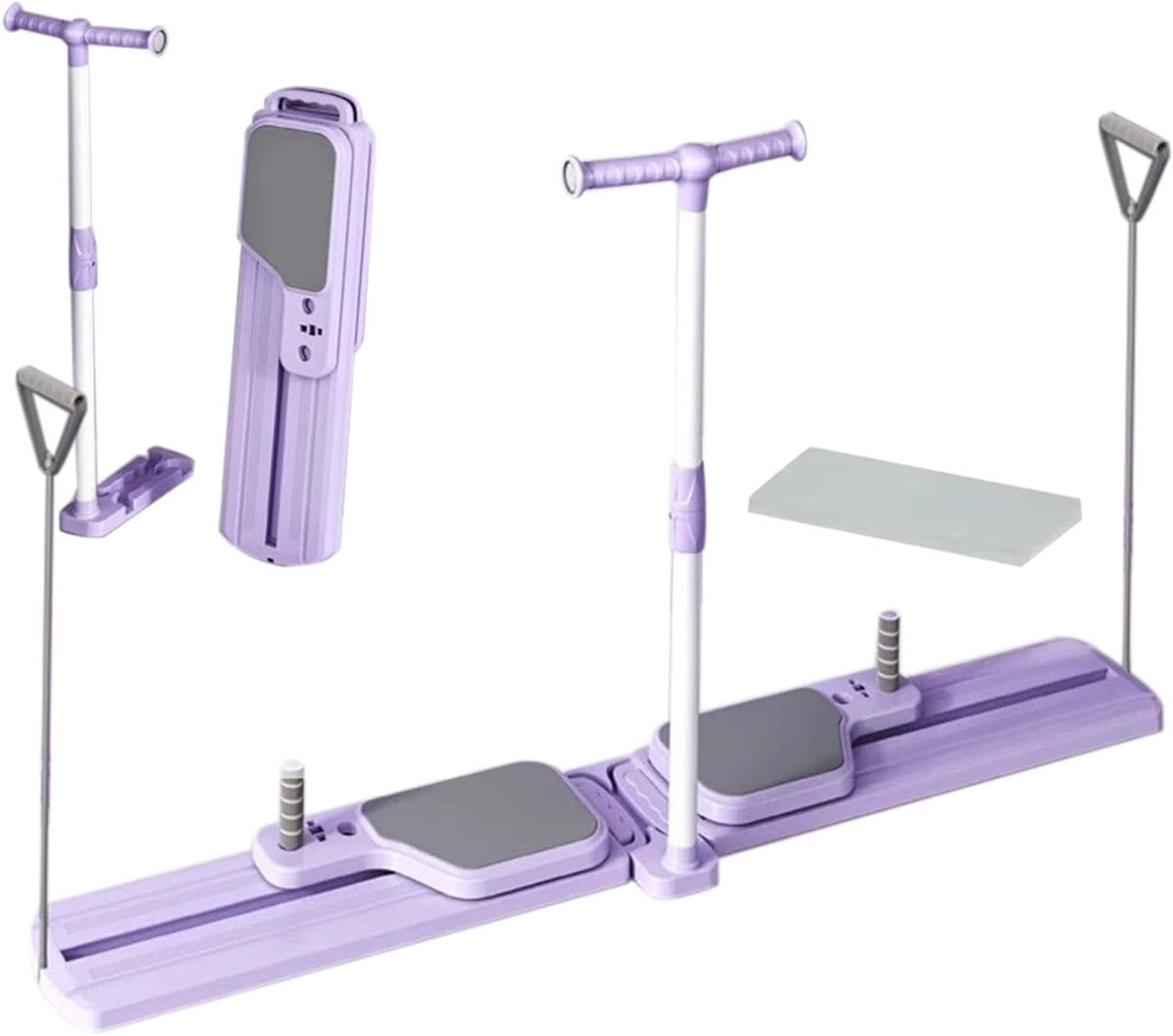 Ski Simulator - Beentrainer - Thuis Fitness - Kernspier Activering - 150 cm - Leuningstijl