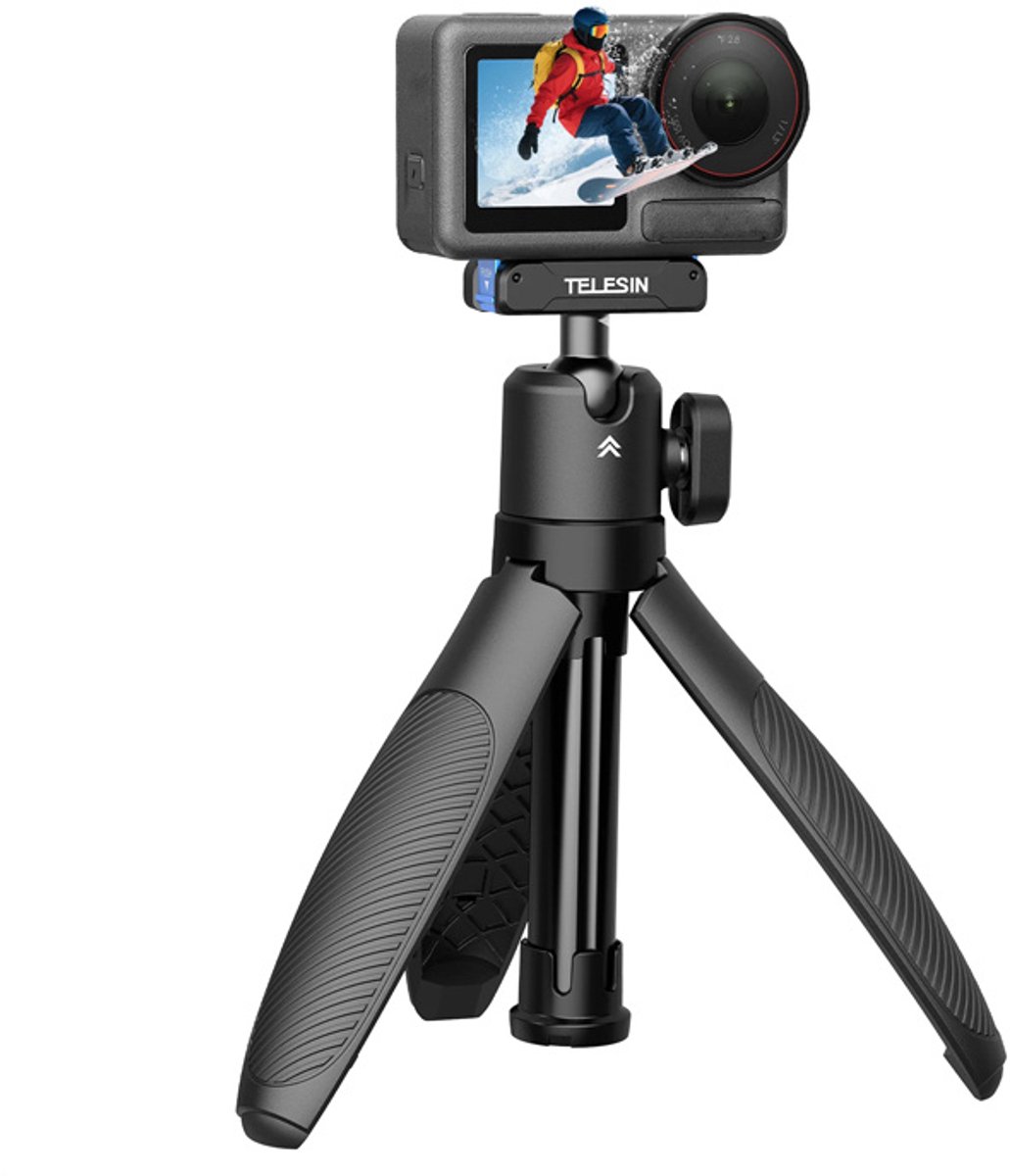 Telesin Selfiestick Met Statief Voor Dji Action Close-Up Filmen Met Camera.