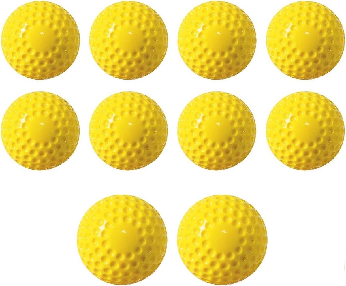 Trainingshonkballen - Oefenballen set - Hand-oog coördinatie - Duurzame kunstlederen hoes - 10 stuks - Geel