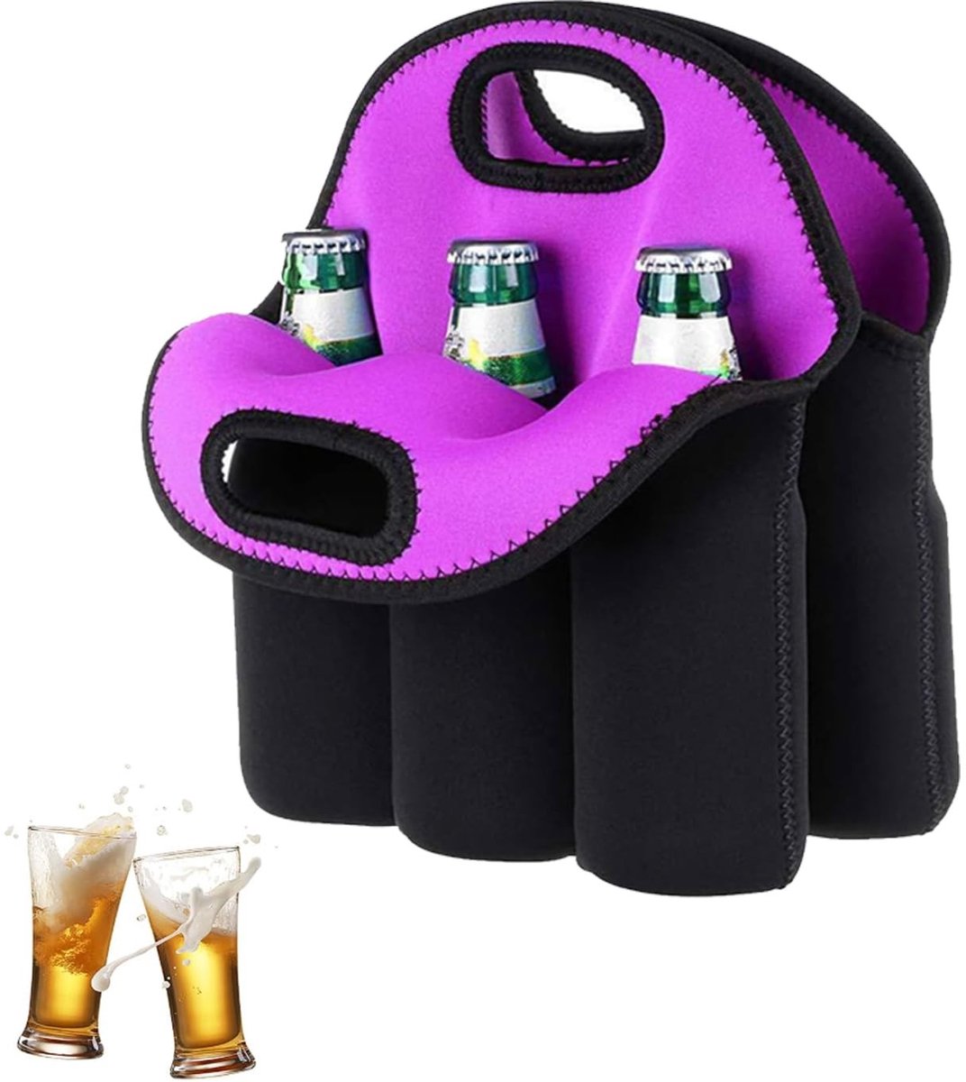 Draagbare Flessenkoeler voor 6 Flessen - Inklapbare Koeltas voor Wijn, Bier en Dranken