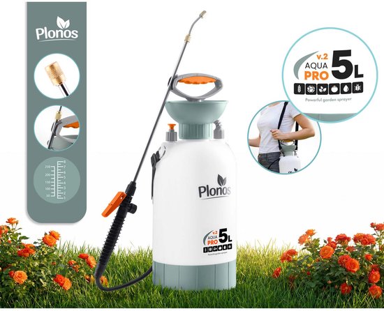 Plonos AQUA PRO - Drukspuit - 5L - Handmatige Bediening - Roestvrij Staal - Mosiad Düse van Plonos — afbeelding 3