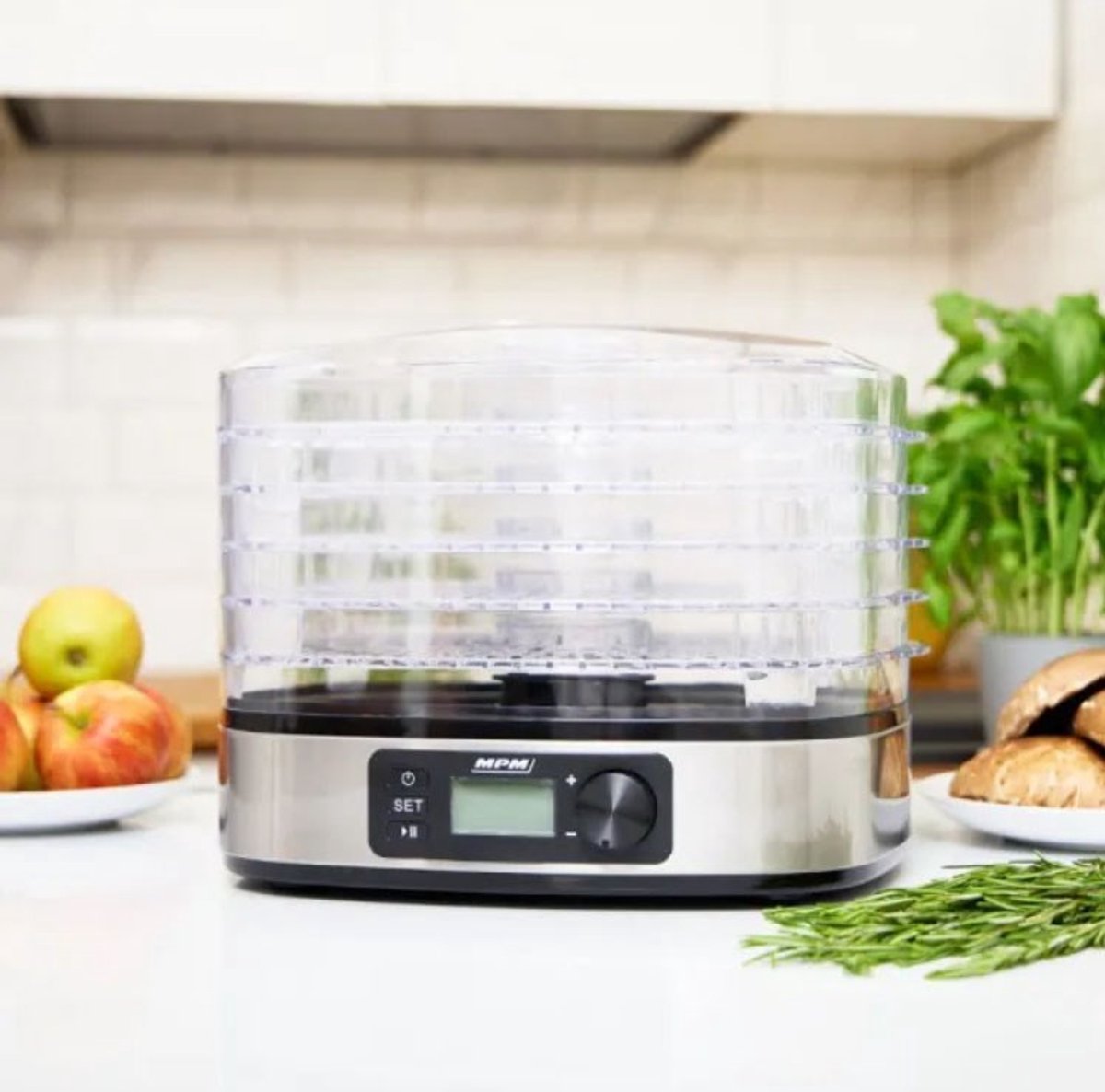 MPM Voedseldroger 5 Niveaus met Temperatuurregeling - LCD-Display met Timer - 380W