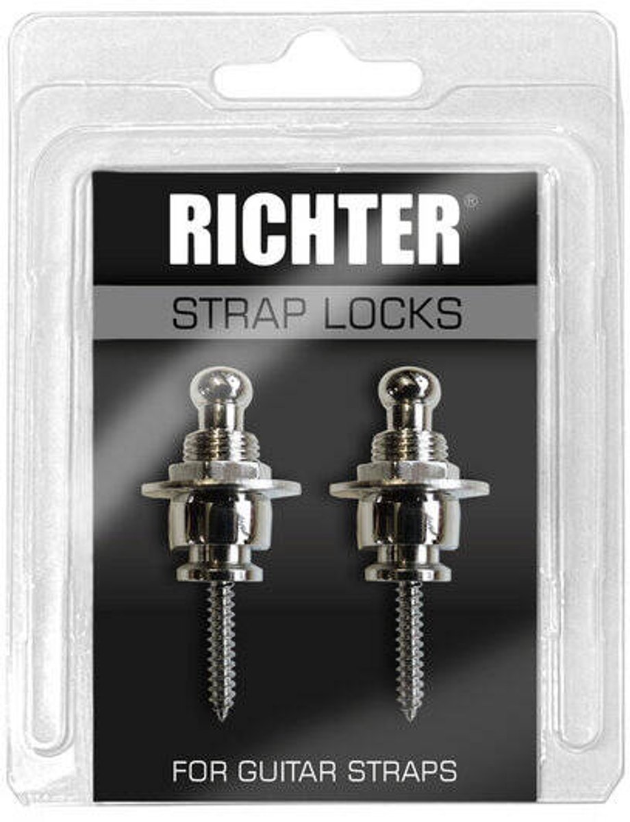 Richter 1763 Strap Locks Gitaarband Bevestiging Chroom