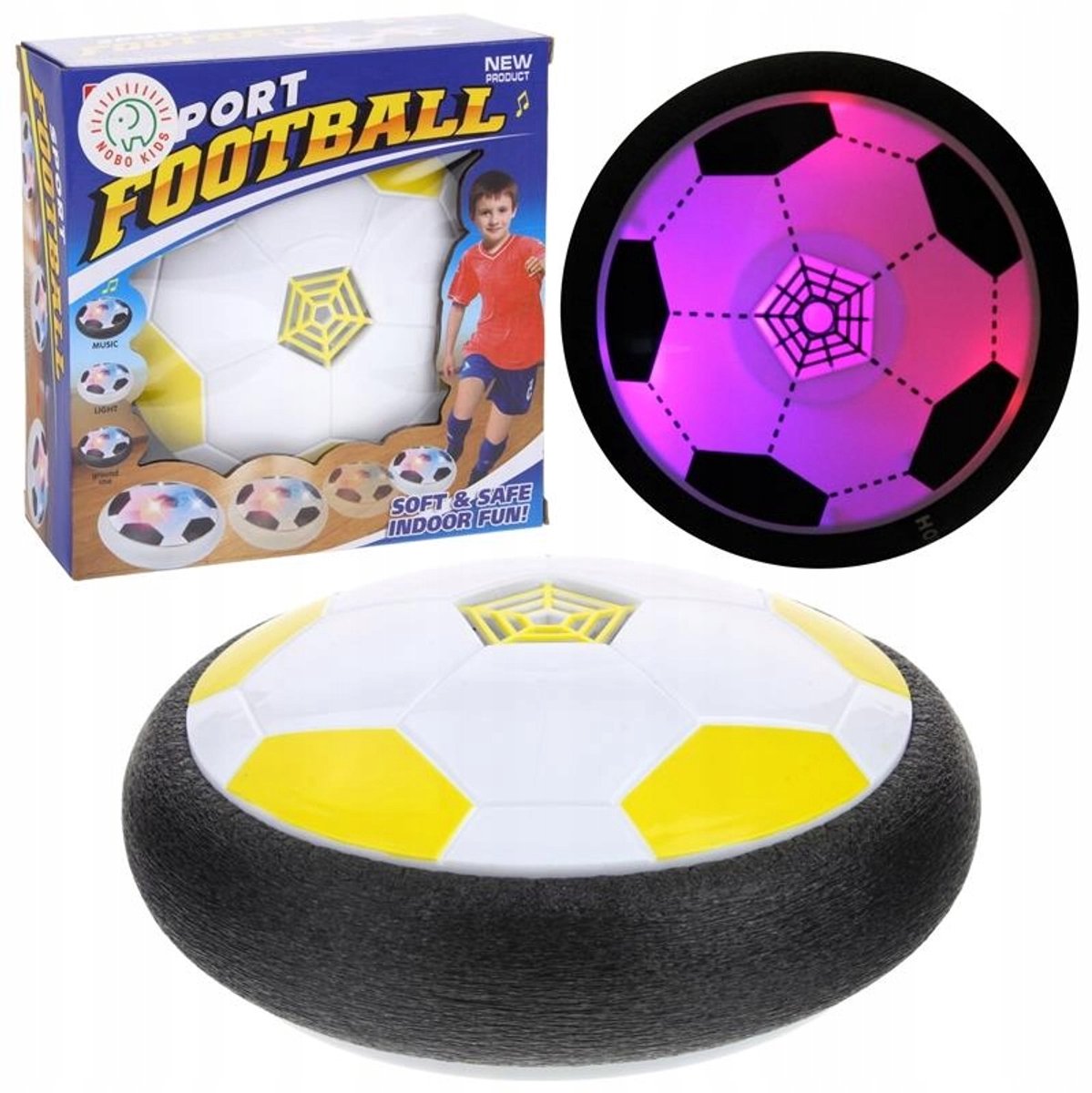 Hoverball Vliegende Bal - Gele Lucht Kussen Speelgoed