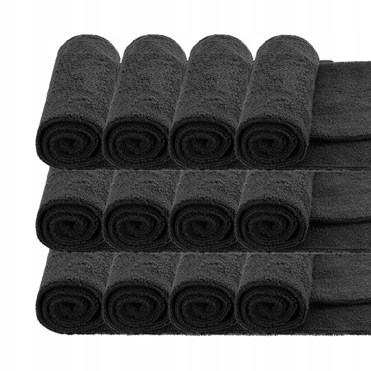 MR RAG Microvezeldoeken Zwart Randloos 40x40cm 380GSM