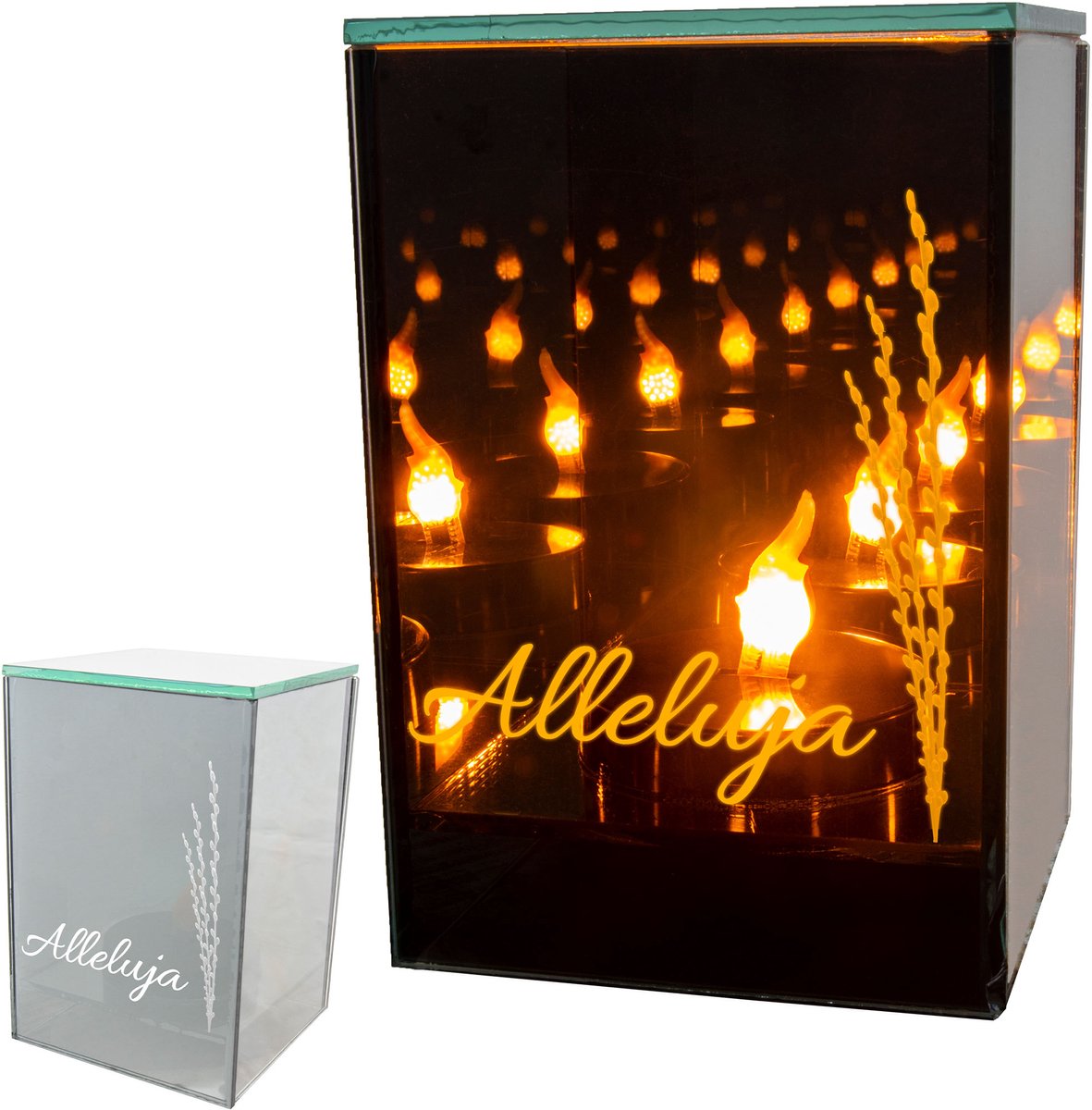 LED Graf Lampion met oneindig vlameffect - Modern en elegant
