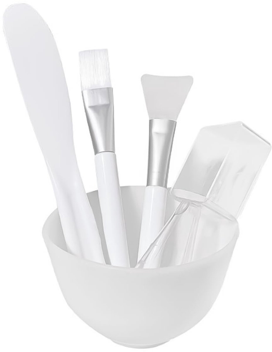 Dailygoods - 5-delige Set voor Gezichtsmaskers met Siliconen Kom en Borstel