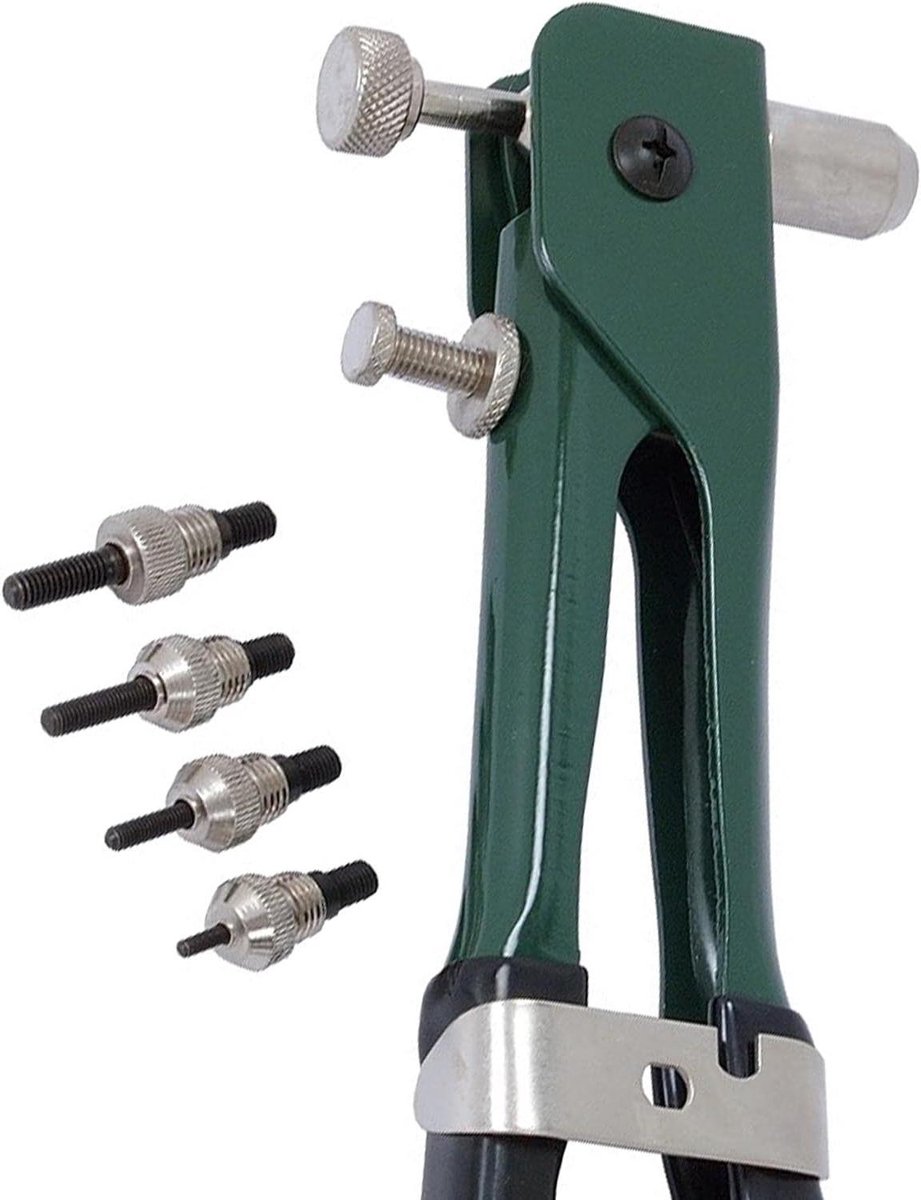 Klinknageltang Set - Metaalverbinder - Metaal Bevestigen - Ergonomisch Ontwerp - 3-6mm - Zwart