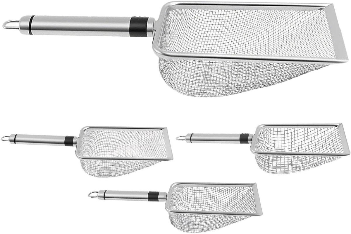 Bodemzeef - Zeefgereedschap Tuinaarde - Grond Sorteren - Instelbare Maaswijdte - 29 x 12 x 8 cm - Zilver