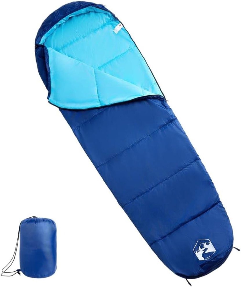 Mummieslaapzak Volwassenen - Kampeerzak Outdoor - Kamperen Wandelen Reizen - Waterbestendig Vochtwerend - 222 x 74 cm - Marineblauw Blauw