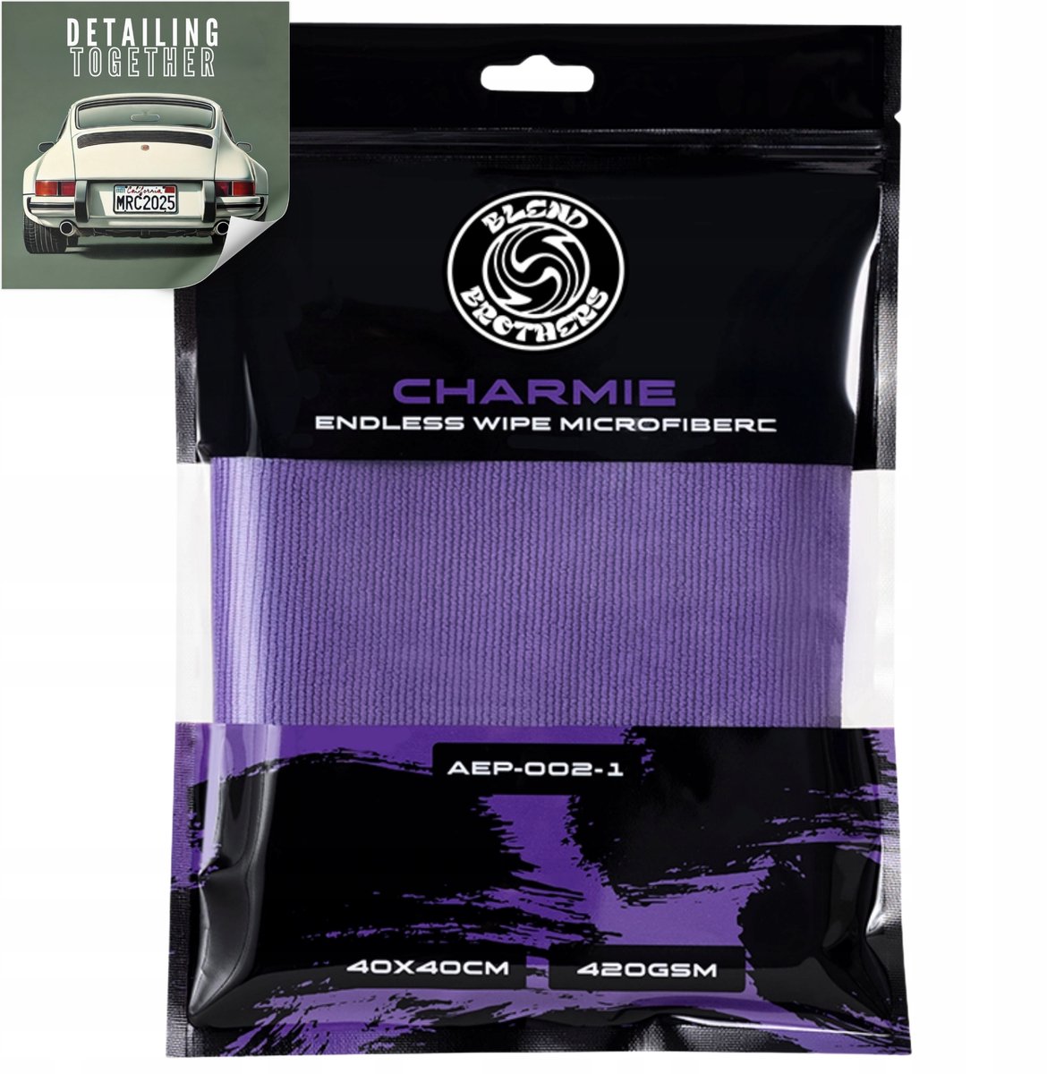 Blend Brothers CHARMIE Microvezeldoek 420GSM Paars - Krasvrij & Universeel