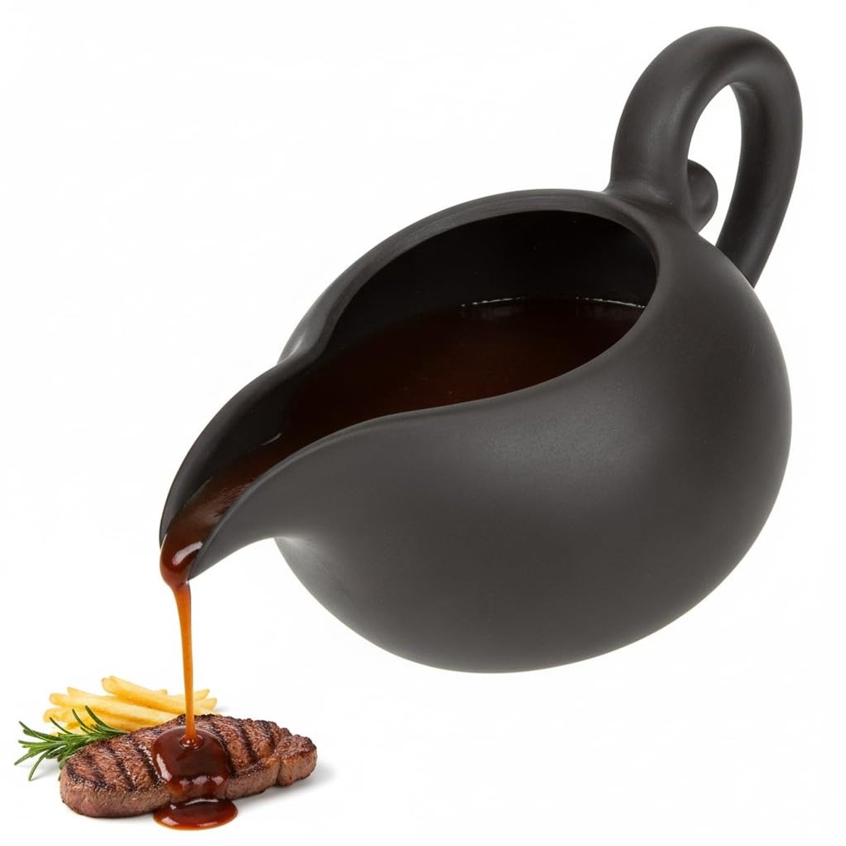 Dailygoods- Sauciere Porselein 200 ml - Sauskan - Serveerschaal - Vetafscheider - Vaatwasmachinebestendig - Elegant Design - Sauzenkan