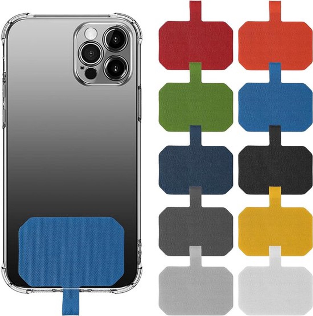 Mobiele telefoon sleutelkoordbevestiging met metalen ring, universeel en beschermend voor smartphones - 5.8*3.8cm