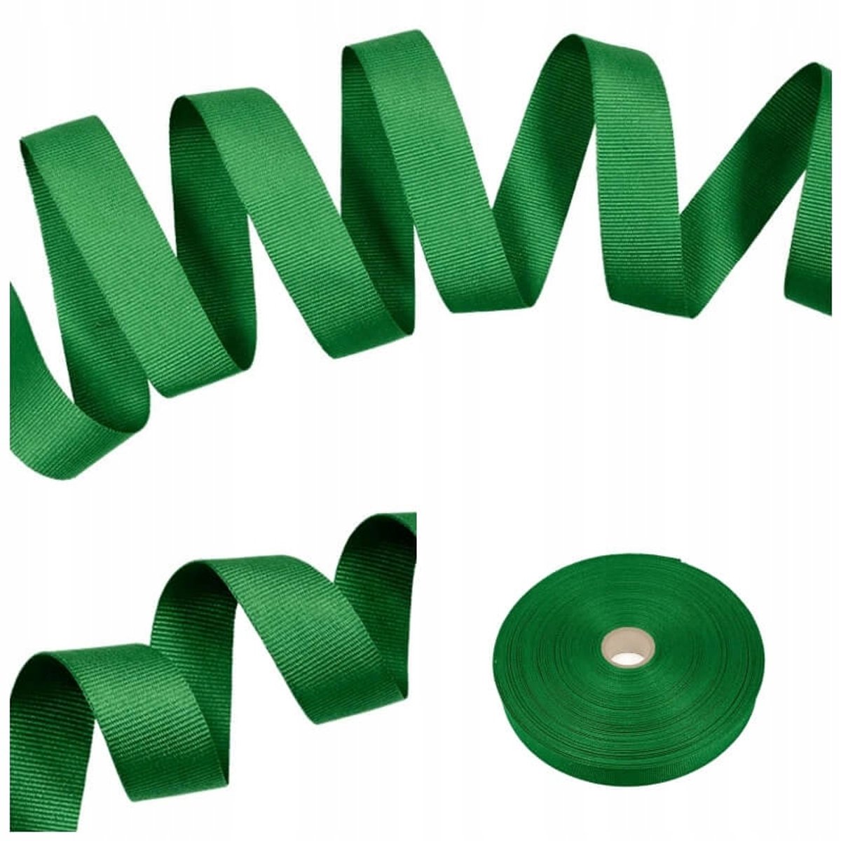 Groene Ribband 20mm, 0.4mm Dik, 50m Rol - Polyester