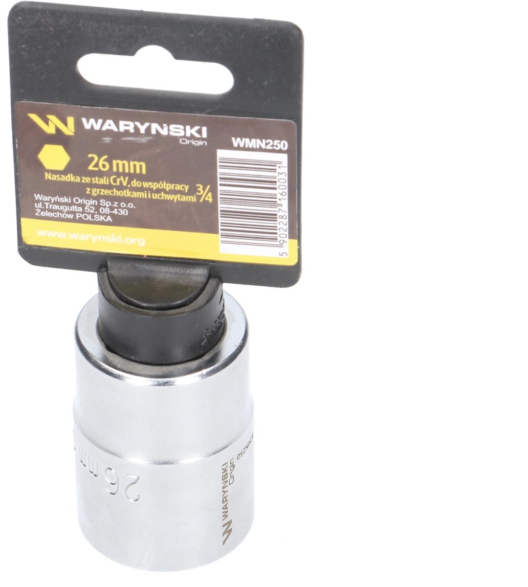 Dopsleutel 3/4" 26 mm DIN 3124 Cr-V Staal