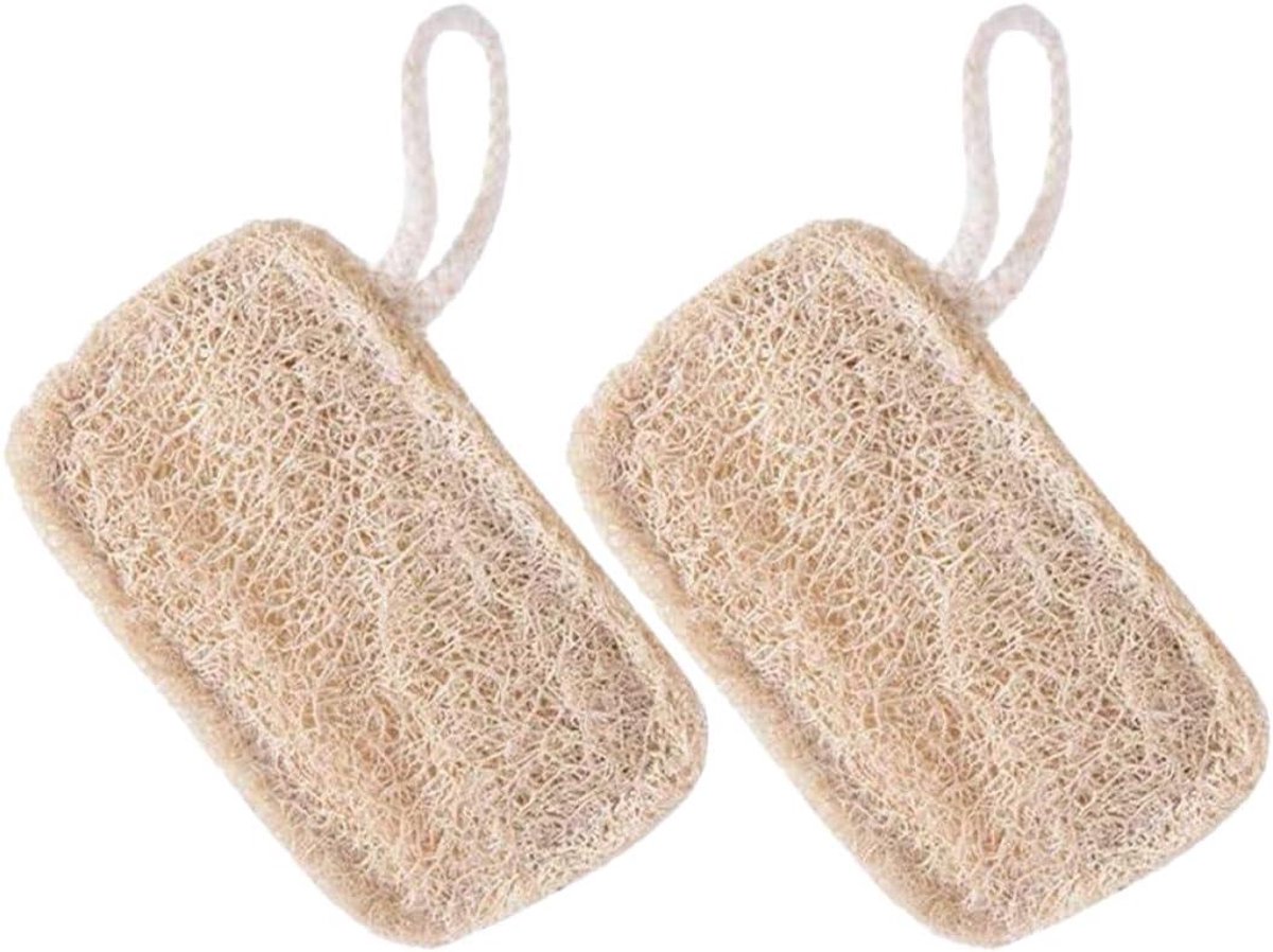 Keuken Sponzen - Afwasdoeken - Vaat Reinigen - Natuurlijk Loofah Materiaal - 6 Stuks - Beige
