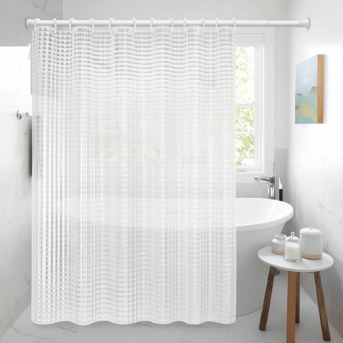 Maison Elara Waterdicht Douchegordijn 200x180 cm met Haken - Anti Schimmel PEVA