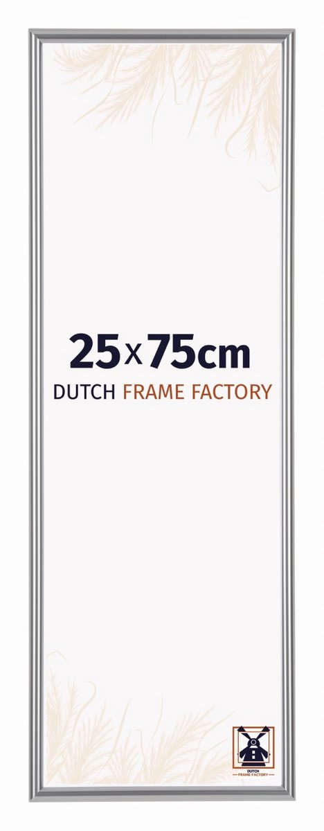 Dutch Frame Factory Fotolijst 25x75 cm - Kunststof - Zilver Hoogglans - Angers