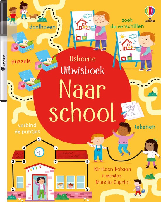 Uitwisboek 1 - Naar school - cover