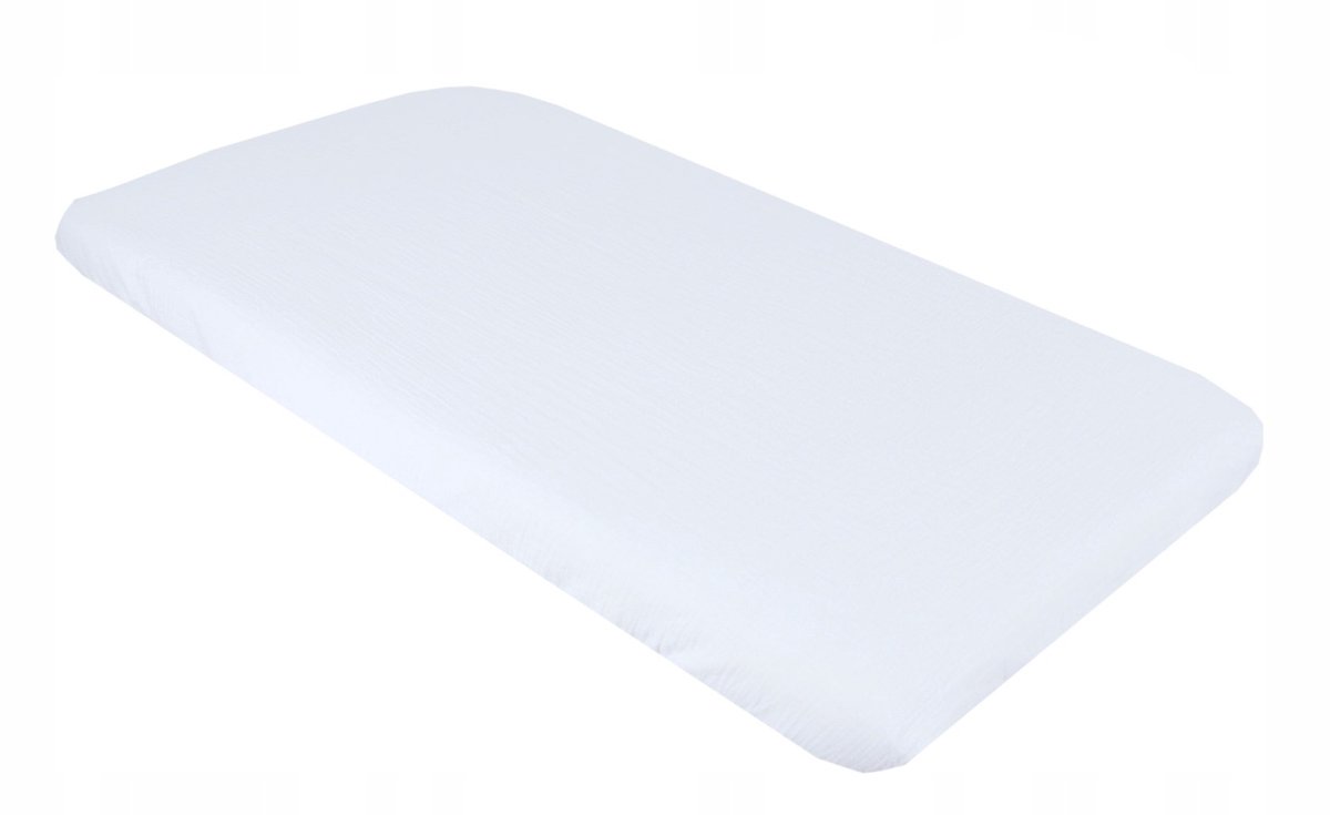 BabyLux Mousseline Hoeslaken met Elastiek - 70x140 cm - Wit