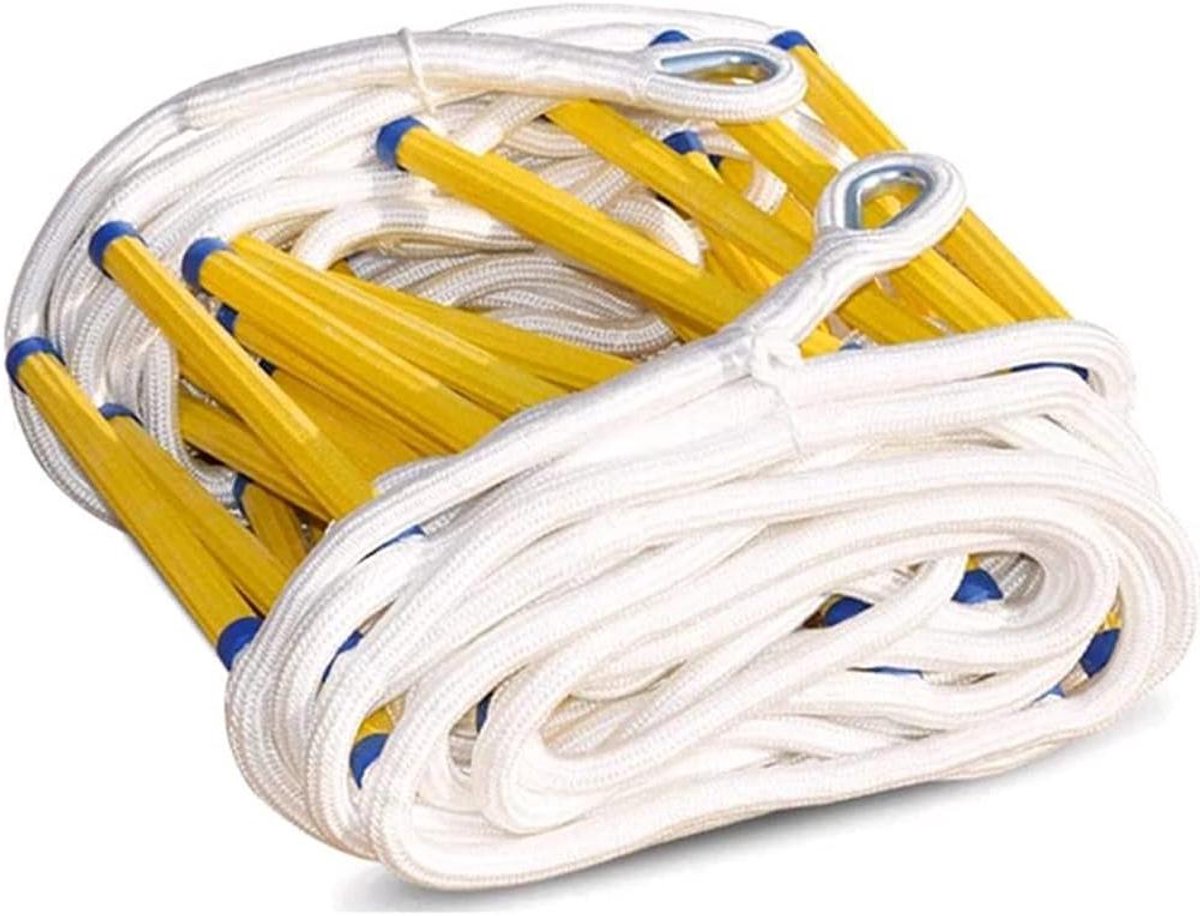 Reddingsladder - Noodladder - Veilig Ontsnappen - Brandwerend Materiaal - 20 Meter - Geel